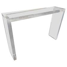 Minimalist Custom Made Thick Lucite Console Table By Carmichael 1 Console Table Sale Table Modern Console Tables