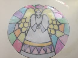 The coloured glass is crafted into stained glass windows in . How To Turn A Coloring Page Into A Stained Glass Window Decoration Lessons For Little Ones By Tina O Block