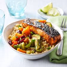 The grill turns the salmon flaky and moist while tenderizing the crispy pepper and onion pieces. 25 High Protein Salmon Dinner Recipes Eatingwell