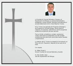 Sensible fallecimiento del egresado Diego Mauricio Trochez