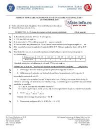 Tot luni, ei pot depune. Subiect Simularea Examenului De Evaluare Nationala 2017 Olt