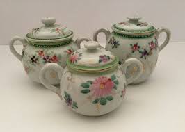 Bead swag sugar bowl, milk glass, painted flowers circa: Collecting Sugar Bowls And Creamers Always A Collector