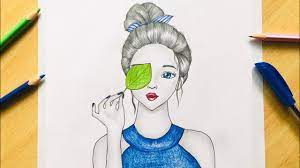 The most creative and vivid coloring games. A Cute Girl Drawing Tutorial How To Draw A Girl Step By Step Colored Pencil Sketch Youtube