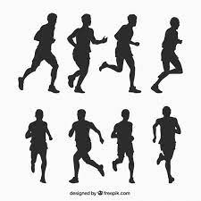 Running Man Silhouettes Collection Running Drawing Running Art Running Man
