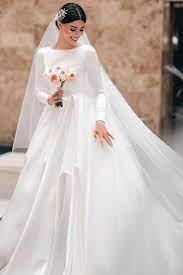 10 Cinderella Wedding Dresses For A Happily Ever After Society19 Long Sleeve Satin Wedding Dress Wedding Dresses Bridal Dresses