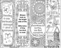 I like to laminate these, add a wool tassel custom bookmarks: Ricldp Artworks Printable Coloring Bookmarks