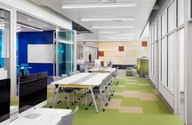 Open Work Tables And Meeting Spaces From Pathways Innovation Center And Roosevelt High School Roosevelt High School Innovation Centre High School Education