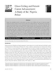 Pdf Glass Ceiling And Female Career Advancement A Study Of The Nigeria Police