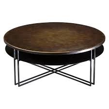 Art deco elm coffee table, 1930s. Round Binate Art Deco Minimal Metal Coffee Table For Sale At 1stdibs