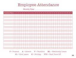 Free Printable Employee Attendance Tracker