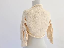 Cream Ivory Bridal Shrug Bolero Wedding Jacket Sweater Cardigan Wedding Jacket Bridal Shrug Bolero Jacket Wedding