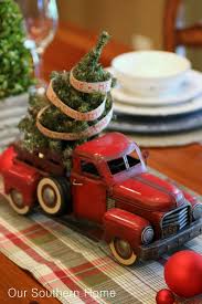 Christmas Decorating With Cars Our Southern Home Christmas Centerpieces Christmas Decorations Farmhouse Christmas Decor