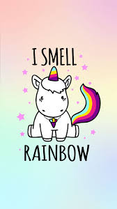Faire des licornes en papier et des rouleaux de papier toilette vides. I Smell Rainbow Images Licorne Papier Peint Licorne Kawaii Licorne