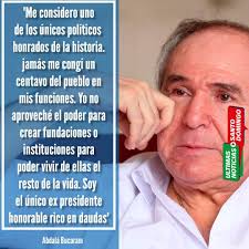 Ecuador 📌Las declaraciones del 'loco' Bucaram, han dejado a más de uno  pensativo. Bucaram se considera el único político honrado de la historia.  Además dice haber hecho la más grande obra: "la
