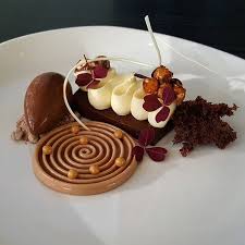 Best fine dining takeaway in melbourne in the middle of lockdown, every venue has had to change the way it does business, but none more so than fine diners. David Vidal On Instagram Chocolate Terrine Opalys Mousse Chocolate Sorbet And Hazelnut Silikoma In 2020 Dessert Restaurants Fine Dining Desserts Chocolate Terrine