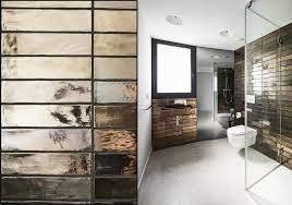 Diagonal tile pattern for visual interest. Top 10 Tile Design Ideas For A Modern Bathroom For 2015