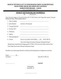 Surat Domisili Bekasi Google Search Surat Tanda Jenis