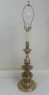 Brass Table Lamp Vintage Heavy 13 4 Lbs 34 Tall No Shade Unbranded Traditional Vintage Table Lamp Brass Table Lamps Lamp