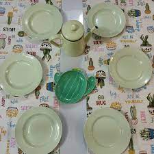 بيت العائلة on instagram سيت 6 صحون قياس 21 سم مع قوري معدن مع صحن صبار السعر ٣٠ الف دينار اسعار القطع 6 صحون ١٢ الف صحن الصبار ٥ ا in 2021 tableware plates kitchen