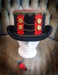 Circus Hat Ring Master Hat Top Hat Carnival Hat Masquerade Etsy Ringmaster Top Hats For Women Festival Hat