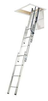 Abru Werner Hideaway 3 Section Aluminium Sliding Loft Ladder Loft Ladder Loft Ladder Diy Ladder