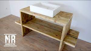 Können sie das zu hause ohne hilfe alleine. Genialen Waschtisch Aus Gerustbohlen Einfach Selber Bauen Youtube