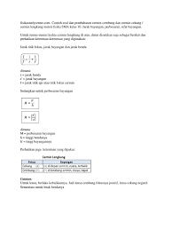 Untuk rumus perbesaran cermin cembung sama seperti cermin cekung. Fisikastudycenter Docx