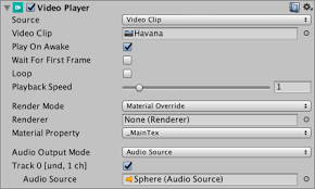 So i'm working on a design, and getting a lot of issues with the mirror button. Unity Manual Video Player Component