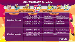 Veterans, heroes and rising stars: Here S The Ccl T10 Blast Schedule For Celebrity Cricket League Facebook