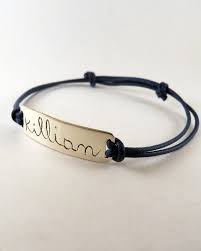 Bracelet Gourmette Homme Prenom Ecrit Par L Enfant Pour Un Bracelet Unique Fait En Argent 925 En France Gourmette Homme Bijoux Fait Main Bracelet Grave