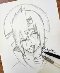 Itachi drawing step by step. Trimnie Ø¹Ù„Ù‰ ØªÙˆÙŠØªØ± Damn Been A While Since I Post In Here Rip Anyways Here S The Finished Result Of The Uchiha S Brothers Hope Ya Like It Sasuke Animeart Naruto