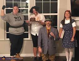 Black stick on monobrow eyebrow to create that classic miss trunchbull ugly look. The Cast Of Matilda Costume Coolest Diy Costumes