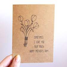 Cute Tulip Flower Bouquet Card Happy Mothers Day Pun Card Mothers Day Drawings Birthday Cards For Friends