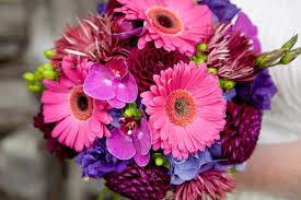Purple rustic daisy wedding bouquets. Rustic Wedding With Superhero Theme Magnetstreet Wedding Blog