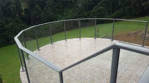 Framed Glass Balustrade Segmented To Suit Glass Pool Fencing Glass Fence Glass Balustrade