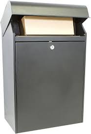 Protect mail and parcels from damage and stop postal theft with the use of a lockable mail box. Black Parcel Post Box Extra Large Capacity Post Box Free Next Day Delivery