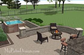 775 Sq Ft Creative Brick Patio Design With Pergola And Hot Tub Patio Design Brick Patios Pergola Patio