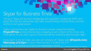 Challenge them to a trivia party! Skype For Business Trivia Test Your Skype For