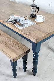 Wood kitchen & dining tables. Farmhouse Dining Table With Reclaimed Wood Top