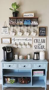 Doesn't this one simple trick make her love your ideas as i have a tiny kitchen and like it that way. Home Coffee Serving Station Ideas You Ll Love Coffee Bar Inspiration A Listly List