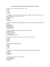 Contoh soal ( test practice ). Soal Dan Jawaban Materi Seni Budaya Tentang Seni Musik