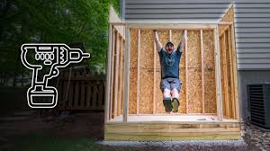 After all the walls are built, add the double plate to the top (another 2×4) to brace the 3 smaller walls together. How To Build A Storage Shed Part 1 Framing The Floor Walls Roof Plus Siding Crafted Workshop