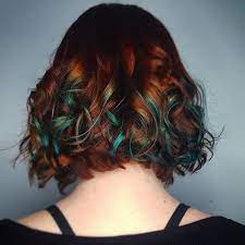 Dollars And Cents Shiny As A Penny But With This Lovely Oxidized Teal And Green Iroirocolors Emerald Underlights Hair Hair Inspiration Red Hair Color