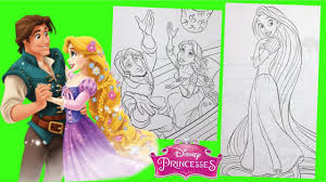 Free printable tangled coloring pages for toddlers, preschool or kindergarten children. Disney Princess Rapunzel And Flynn Coloring Pages For Kids Youtube