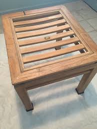 We have had this coffee table for a long time and we did not like it but we just could not seem to get rid of it. How To Turn A Side Table Into A Bench