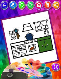 These alphabet coloring sheets will help little ones identify uppercase and lowercase versions of each letter. Kitchen Coloring Pages Kids Coloring Book For Android Apk Download