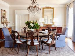 The hart rectangular dining table has a welcoming farmhouse style. Dining Room Table Decor Ideas How To Decorate Your Dining Room Table Hgtv