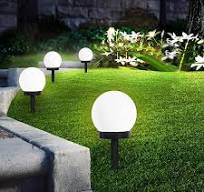 INCX Solar Lights Outdoor, 8 Pack LED Solar Globe Powered Garden Light  Waterproof for Yard Patio Walkway Landscape In-Ground Spike Pathway, Cold  White