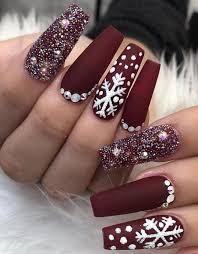 Tis the season to be jolly and to paint your nails for the candy cane trolley! Cool Long Coffin Nail Designs Cute Christmas Nails Winter Nails Acrylic Cute Acrylic Nails