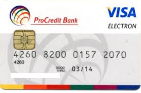 For repairs in your home, a new car purchase or current needs. Bank Card Procredit Bank Visa Electron 11900287 Procredit Bank Bulgaria Col Bg Ve 0016 04